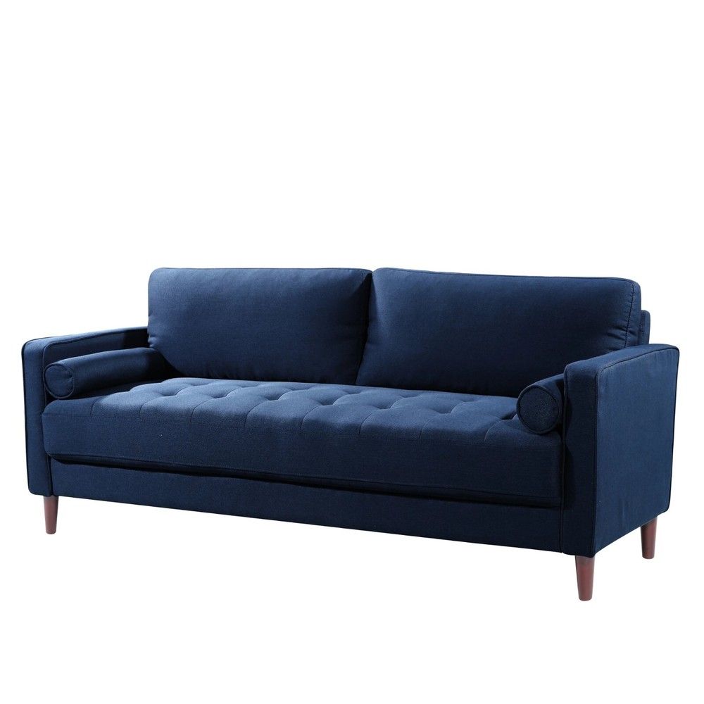Lorelei Mid-Century Modern Sofa, Navy Blue Fabric, Mid century modern design