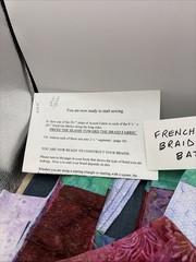 Batik Fabric Scraps And Strips For Mini French Braid Quilting. Multiple Colors