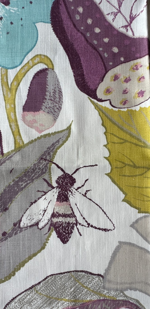 Clarke& Clarke Lotus Designer Fabric Remnant 24″x24″