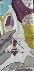 Clarke& Clarke Lotus Designer Fabric Remnant 24″x24″