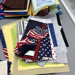 Large Lot Of Random Assorted Quilting Fabric