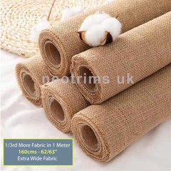 Natural Hessian Fabric Extra Wide 63” 160cm Jute Burlap, Upholstery Garden Craft