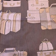 Alexander Henry Ghastly valise Luggage Gray USA Cotton Fabric 110×45cm