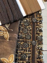 Mendel Goldberg Couture Jacket Kit Bouclé & Silk Charmeuse Trims Buttons Hooks