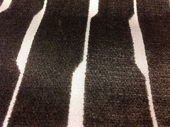Zinc Textiles Cut Velvet Stripe Upholstery Fabric- Saxby Mocha 3.65 yd Z151/01