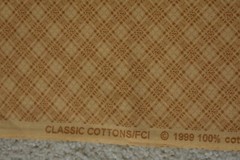 By 1/2 Yd, Tan on Tan Diagonal Print Quilt Cotton, Classic Cottons/1999, P2654
