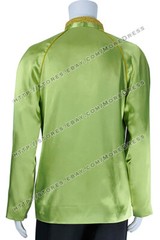 Captain James Kirk Costume for Star Trek Cosplay Uniform Jacket Coat Satin Green