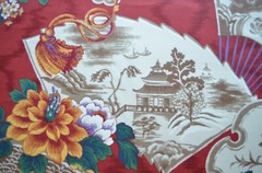 Thirty + yards available VINTAGE STANLEY KING CHINOISERIE CHINTZ 100% Cotton