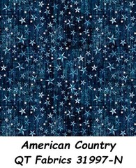 American Country Cotton Quilt fabric QT 31991-N Patriotic USA Flag Western Panel