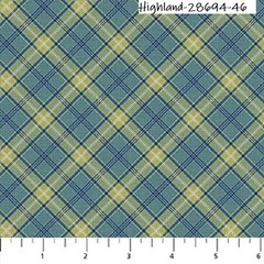 Highland Home Cow BTY Quilt fabric Cotton Northcott 28692-42 Light Blue Clouds