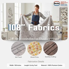 ROC-Lon 100% Cotton, 108″ Wide, Preshrunk, Lightweight, Quilt Backing Fabric …