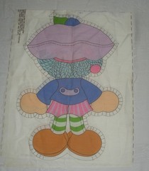 Vintage STRAWBERRY SHORTCAKE PLUM PUDDIN Fabric Cut & Sew, 18” Doll Pillow 1981