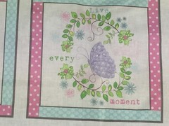 Pretty Things Flowers Pillows cotton Fabric Panel 24 x 44 sewing craft