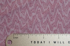 N.T.T. Inc. Fabric 100% Cotton YARDAGE MAUVE PINK WITH CREAM Waves
