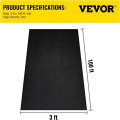 8 oz Geo-Textile Landscape Fabric, 3ft x 100ft – Ideal for Drainage & Weeding