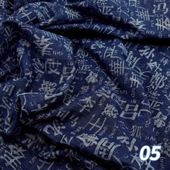 50*150cm Cotton Denim Fabric Retro DIY Sewing Skirts Coats Pants Textile Blue