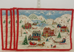 5pc Pre-Cut Unfinished Cranston VIP “Home for the Holidays” Christmas Placemats