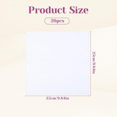 20 Pcs Embroidery Fabric, 10×10 Inch Pre-Cut White Cotton Fabric Squares, Qui…
