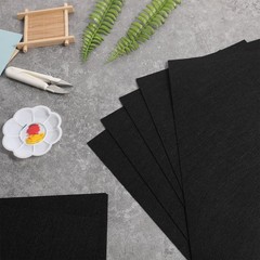 12 Pieces Black Felt Fabric, 8 X 12 Inch Stiff Felt Sheets for Crafts Thick Craf