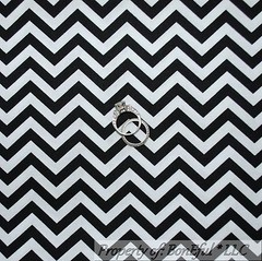 BonEful FABRIC FQ Flannel Cotton Quilt B&W Black White STRIPE Chevron Unisex Kid