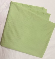 Vintage 70s Double Knit Waffle Weave Fabric, Lime Greens 58×64 Inches