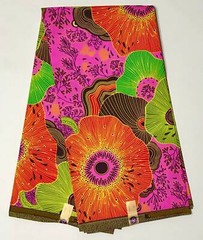 African Fabric/ Ankara – Pink, Red, Yellow ‘Floral Fiyah,’ YARD or WHOLESALE