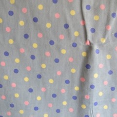 vtg Light Weight Corduroy Powder Blue Polka Dots 2 yds x 45″