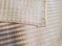 2 Yard Woven Gold Stripe Fabric Remnant Champagne Upholstery Robert Allen Style
