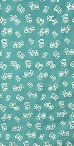 FROU FROU Green Thread Spools French Cotton Voile Fabric 60″ Wide By the 1/2 Yd