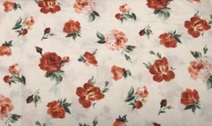 Pink Roses, Cotton Fabric 1/3 Yard 42″W X12″ L