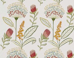 CLARKE & CLARKE/BREEGAN JANE CURTAIN FABRIC Protini 2.4 METRES SPICE EMBROIDERED