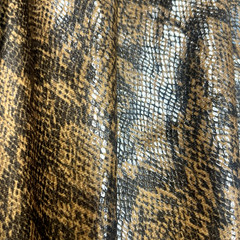 Snake Print Real Like Brown Poly 2 Way Stretch 60″ Wide Fabric Lot of 28″ for $5