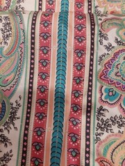 Paisley Stripe Darker Pastel Colors 1.5 Yards 45″ Wide Med Weight Upholstery