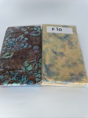 6 Half Yard Bundle, Novelty Batik Fabric Yellows, Green, Blue, Purple