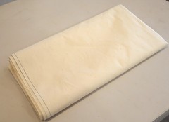 VINTAGE CREAM HEAVY THICK STARCHED COTTON FABRIC 1.82m x 1.47m