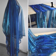 Laser Magic Gradient Color Mesh Fabric Wedding Dress Cosplay Texture Yarn