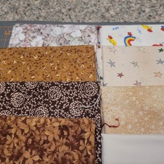 LOT OF 15 FAT QUARTERS COTTON FABRIC ASSTD COLORS & DESIGNS lot 1
