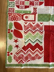 Christmas Fabric Panel – Joy Kate Spain Christmas Stocking Moda Cotton #27121