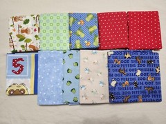 Lot BABY CHILDREN ANIMALS 5 Half Yards 1 Panel 4 Yards Cotton Fabric Bundle