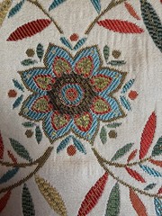 Fabric Lot 1 Yd 58 W Elephants Jacquard Tapestry Upholstery Ethnic Heavy