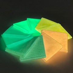 Glow In The Dark Fabric 10 PCS Velvet Fat Quarters 5 Colors 18×21 Inch Craft