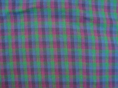 3.6 yds FABRIC Country Check Cotton Blue green Quilt Clothing 44″ x 130″ BTP