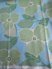 Amy Butler Fabric Midwest Modern Optic Blossom Pastel Green, Blue Lg Floral 2.33