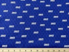 NFL NY NEW YORK GIANTS Football, MINI PRINT, HALF Yard (18” x 44”) Cotton Fabric