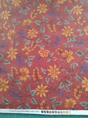 1 yard Hobby Lobby Fabric. Has coordinating fabric, see adds