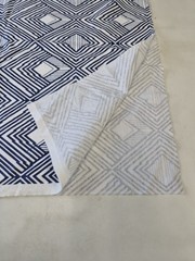 Super Snuggle Fleece Fabric 20×40 Navy White Geometric Joann’s