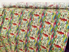 55” Wide Floral Patchwork Poplin Material Soft Viscose Fabric Sewing