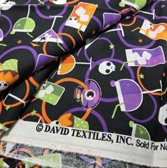 David Textiles Halloween Libations Fabric 2-7/8yds Cupcake Martini Eyeballs