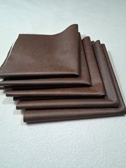 Brown Faux Leather & Grey Suede 10 Piece Fabric Bundle- 18″ x 18″