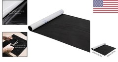 Self-Adhesive Black Microfiber Suede Look Fabric 39.37×78.74in for Car Interiors